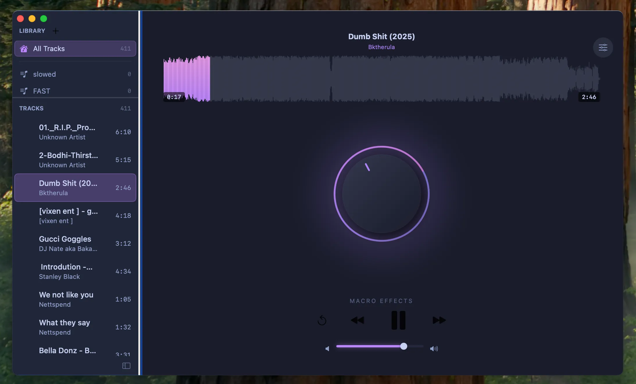Drift Player — music player with real-time audio manipulation